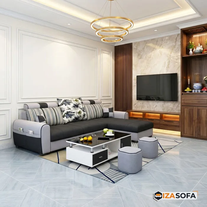 Ghế sofa nỉ đẹp hiện đại ZA037 • IZA SOFA