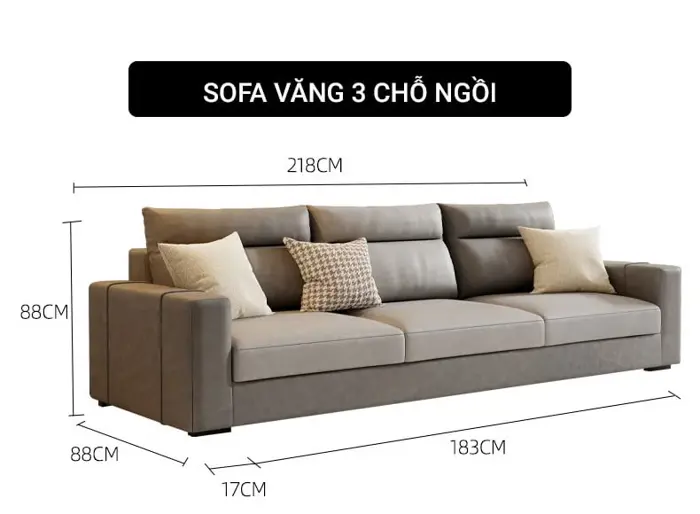 Bảng kích thước ghế sofa tiêu chuẩn năm 2024