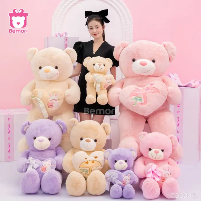 Gấu Bông Ôm Trái Tim: Quà Tặng Valentine Chỉ Dành Cho Người Bạn Yêu - Bemori