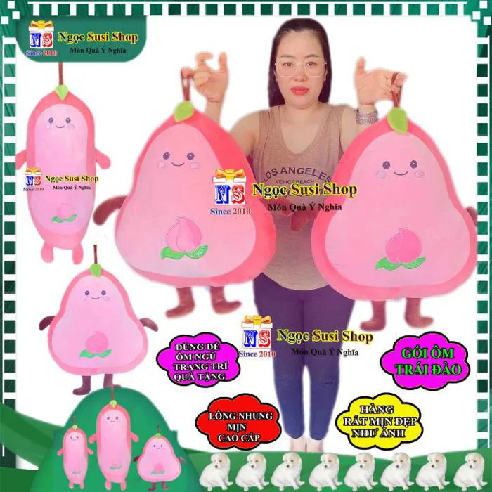 GẤU BÔNG TRÁI ĐÀO NHỒI BÔNG ÔM NGỦ DÙNG LÀM QUÀ TẶNG ĐẸP NHƯ ẢNH - GỐI ÔM  HÌNH QUẢ ĐÀO [GIAO NHANH] | Lazada Việt Nam