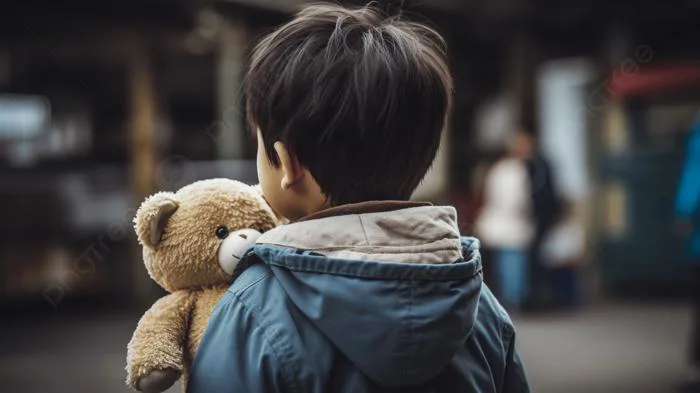 đứa Trẻ đang ôm Một Con Gấu Bông Khi đi Ngang Qua Một Con Phố Ảnh Và Hình  ảnh Để Tải Về Miễn Phí - Pngtree