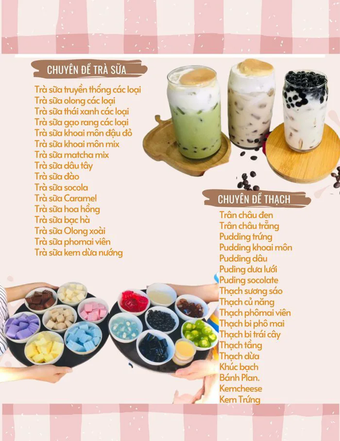 KHÓA HỌC PHA CHẾ TRÀ SỮA - TRUNG TÂM THÀNH CÔNG VIỆT