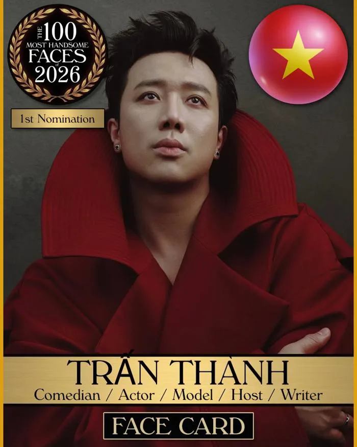 Trấn Thành lần đầu được đề cử gương mặt đẹp trai nhất thế giới 2026