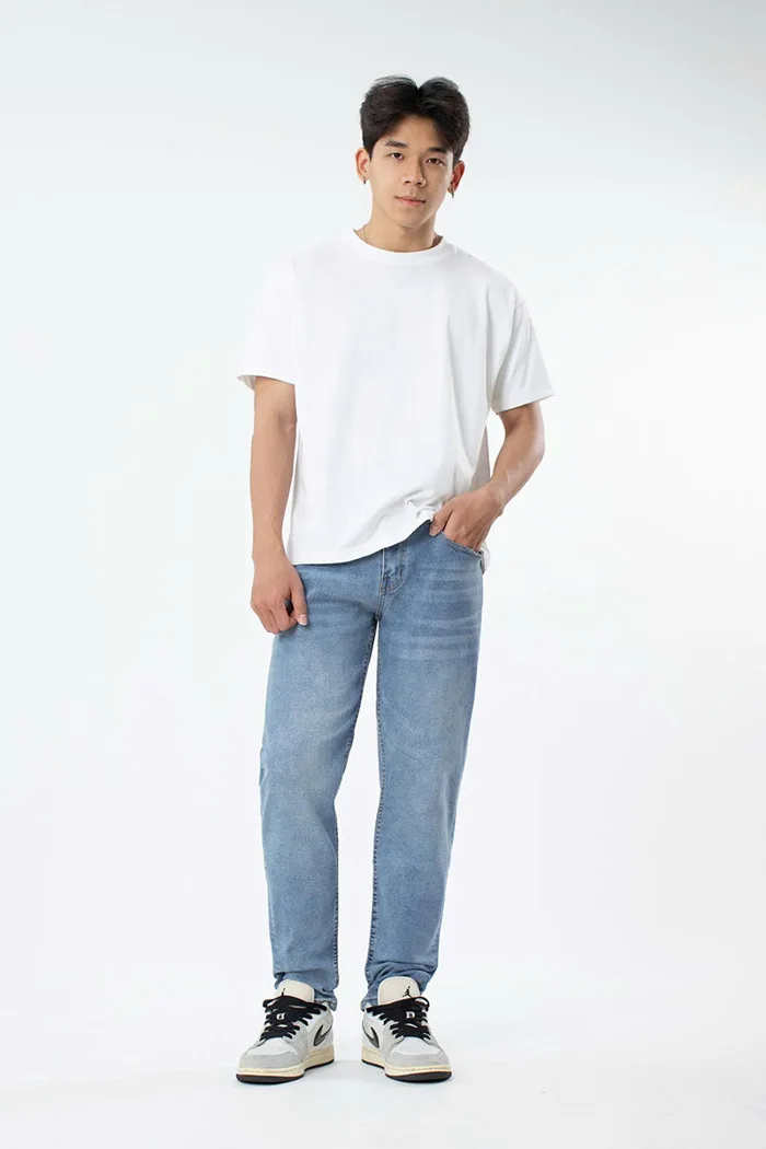 Quần Jean Nam Ống Đứng Cao Cấp, Tôn Dáng Basic Fit LADOS