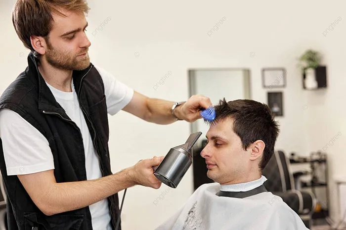 Nhà Tạo Mẫu Tóc Lành Nghề Tạo Kiểu Tóc Nam Bằng Máy Sấy Tóc Trong Tiệm Và Hình  ảnh Để Tải Về Miễn Phí - Pngtree