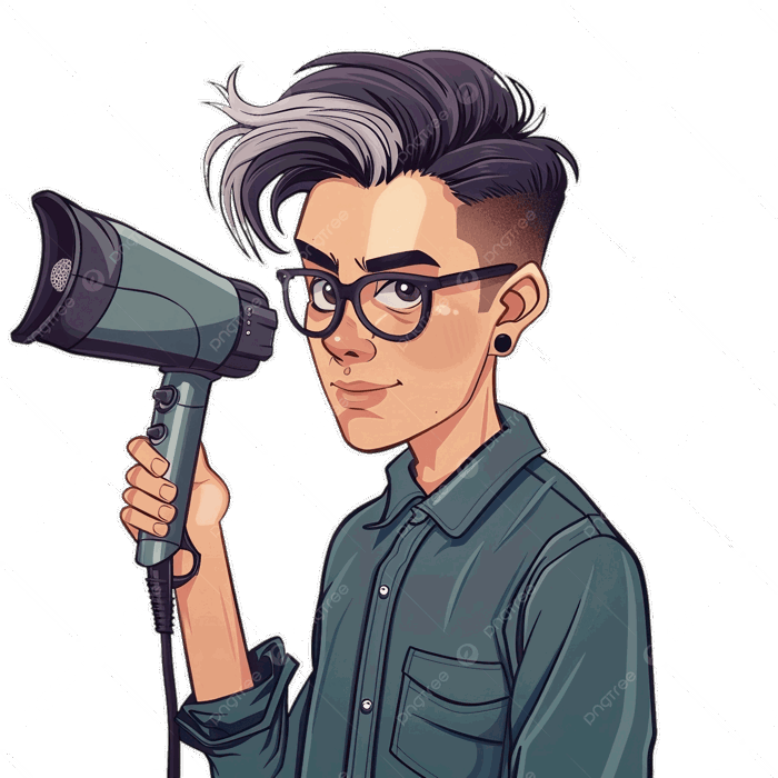 Hình ảnh Người Nam Cầm Máy Sấy Tóc Biểu Thị Avatar Nhà Tạo Mẫu Tóc PNG ,  Thợ Hớt Tóc, Thợ Cắt Tóc, Chuyên Viên Sắc đẹp PNG trong suốt và Vector