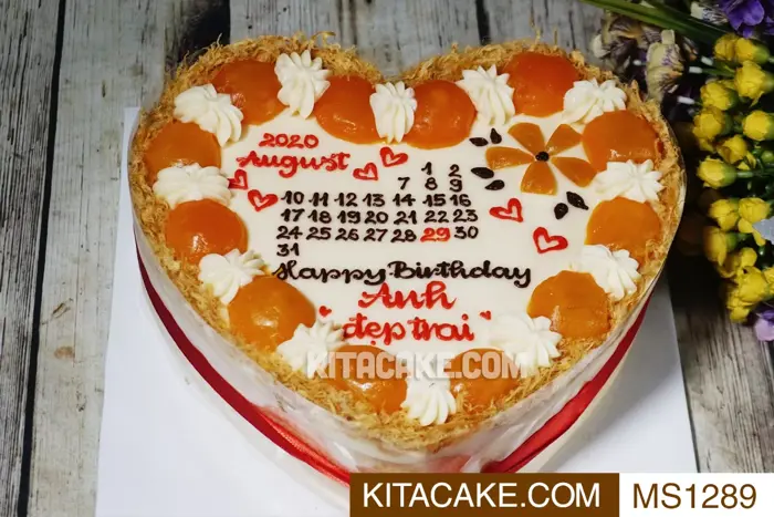 Bánh sinh nhật ngày tháng - Happy birthday anh đẹp trai MS1289 • Kitacake