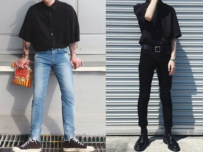 Bật Mí 5 Cách Phối Áo Sơ Mi Đen Nam Đẹp, Cá Tính Mà Bạn Nên Biết 5S Fashion  - 5SFASHION