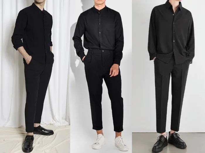 Bật Mí 5 Cách Phối Áo Sơ Mi Đen Nam Đẹp, Cá Tính Mà Bạn Nên Biết 5S Fashion  - 5SFASHION