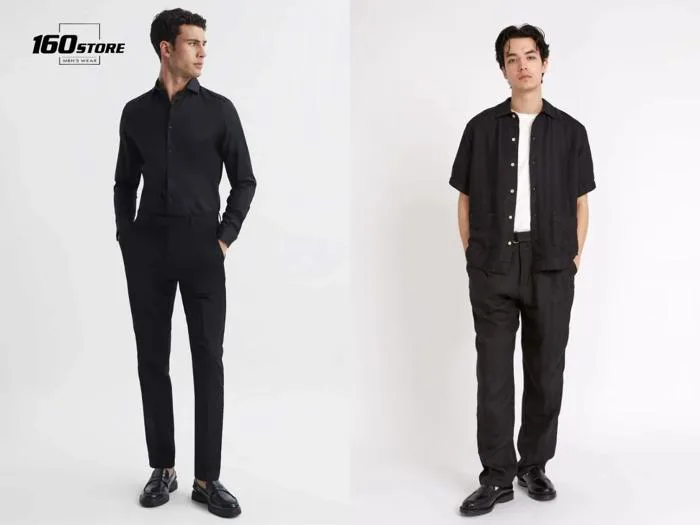 10 cách phối đồ với áo sơ mi đen nam lịch lãm, cá tính