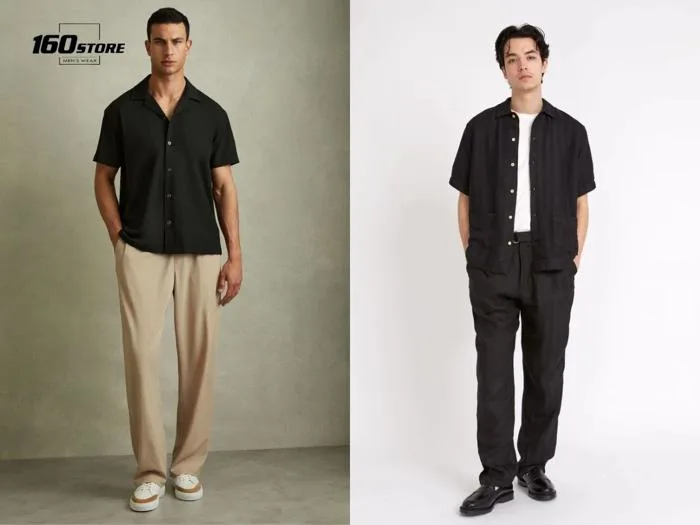 10 cách phối đồ với áo sơ mi đen nam lịch lãm, cá tính
