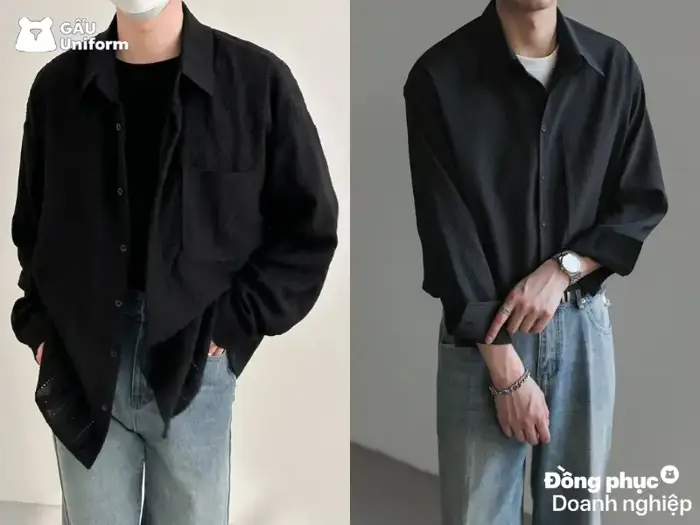 Bật mí 15+ cách phối áo sơ mi đen nam nữ vừa đẹp vừa sang