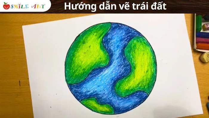 HƯỚNG DẪN VẼ TRÁI ĐẤT | Vẽ quả địa cầu | vẽ trái đất đơn giản nhất #smileart