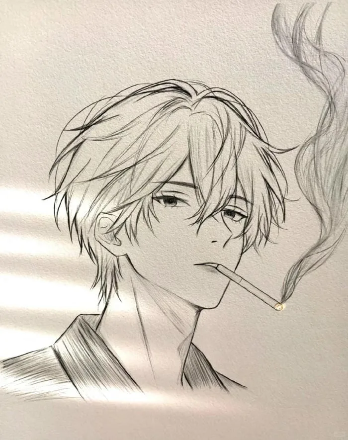 183+ tranh vẽ anime nam ngầu lạnh lùng khiến fan mê mẩn