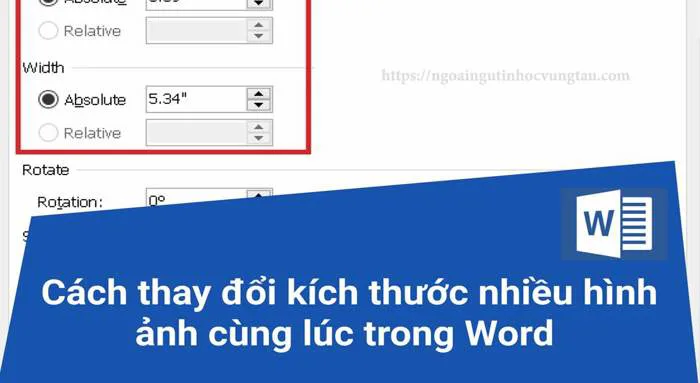 CÁCH CHỈNH KÍCH THƯỚC ẢNH TRONG WORD VỀ CÙNG SIZE - Trung Tâm Tin Học  Trường Thịnh Vũng Tàu
