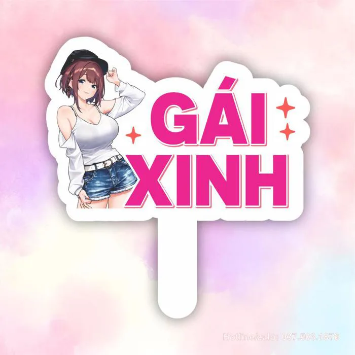 Hashtag team Xinh Gái / Gái Xinh (có nhiều mẫu) - Hashtag Cầm Tay