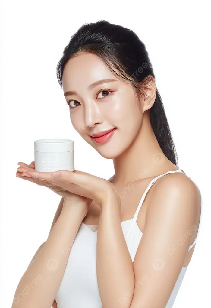 Nền Người Phụ Nữ Hàn Quốc Rạng Rỡ Giới Thiệu Sản Phẩm Chăm Sóc Da Nổi Tiếng  Trong Bài Thuyết Trình Thanh Lịch Hình Nền Cho Tải Về Miễn Phí - Pngtree